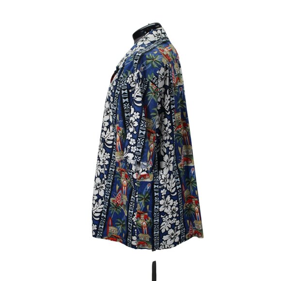 RJC Men’s Size 2XL Hawaiian Shirt Surf Tiki Luau Button Front - Picture 2 of 10